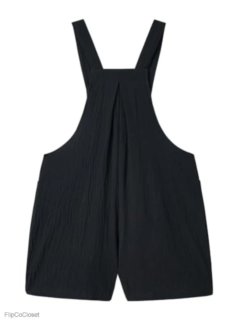 100% Cotton Women's Wide Leg Bib Overall Jumpsuit Sleeveless Adjustable Straps